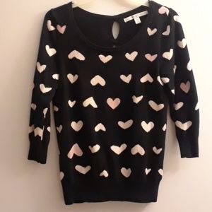 Hearts sweater, LC Lauren Conrad, XS